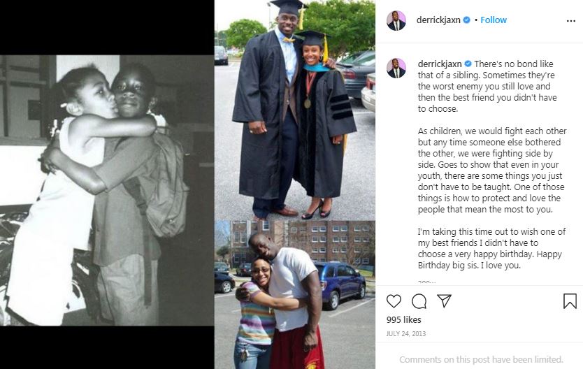 Derrick Jaxn Wiki, Age, Height, Wife, Net worth, Biography & More 6 Some photos of Derrick Jaxn with his elder sister
