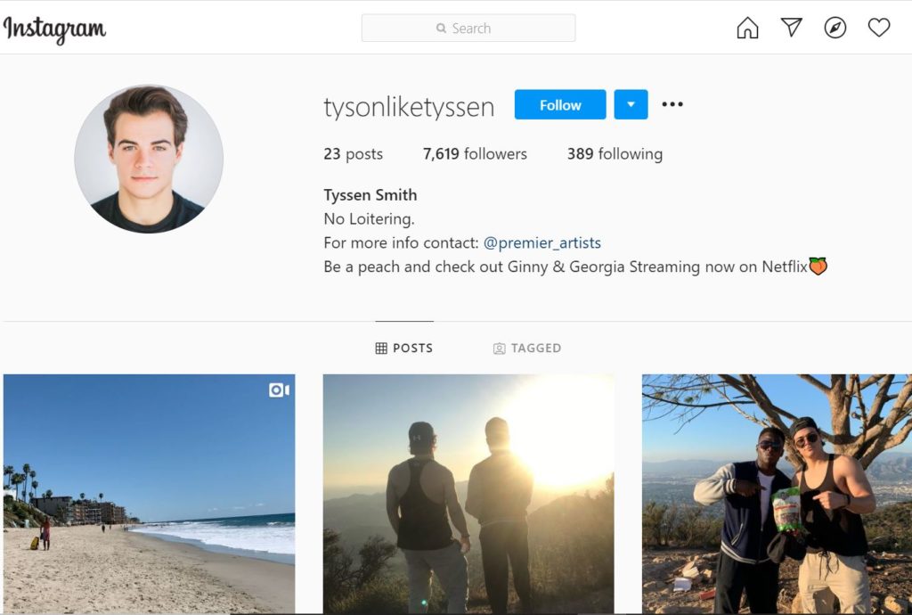 Tyssen Smith Wiki, Height, Age, Girlfriend, Family, Biography & More 12 Tyssen Smith Instagram account