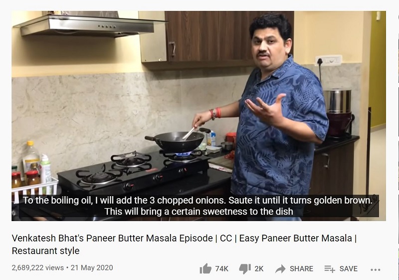 Venkatesh Bhat (Chef) wiki, Age, Wife, Net worth, Family, Biography & More 18 Venkatesh Bhat debut video