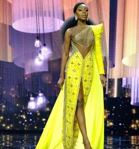 Abena Akuaba snapped in her winning gown