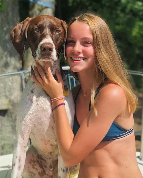 Anna Shumate with her pet dog