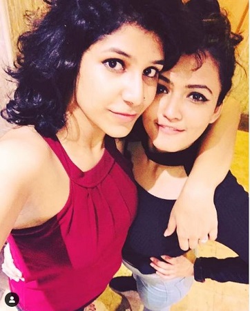 Aparna Das with her best friend Lakshmi Nair.