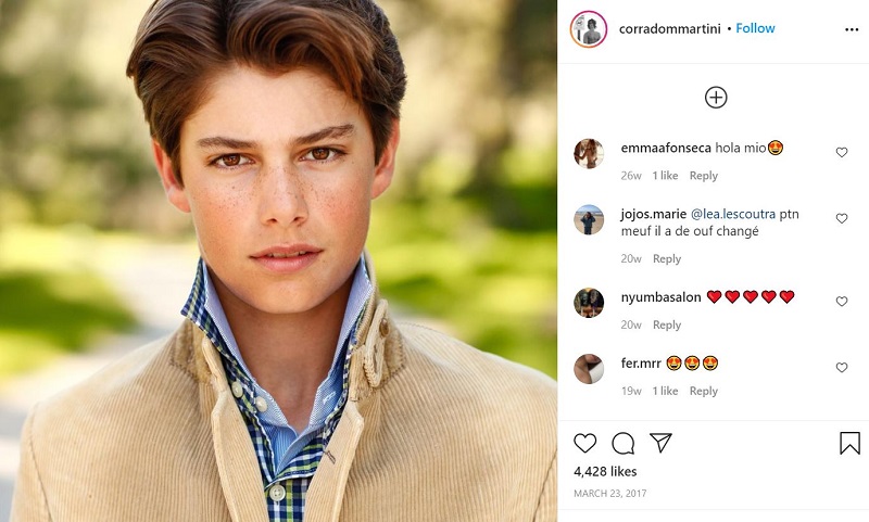 Corrado Martini Wiki | Height, Age, Girlfriend, Family, Biography & More 19 Corrado Martini Instagram debut post