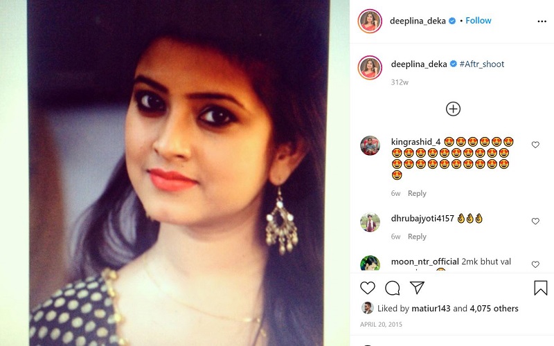Deeplina Deka Instagram debut post