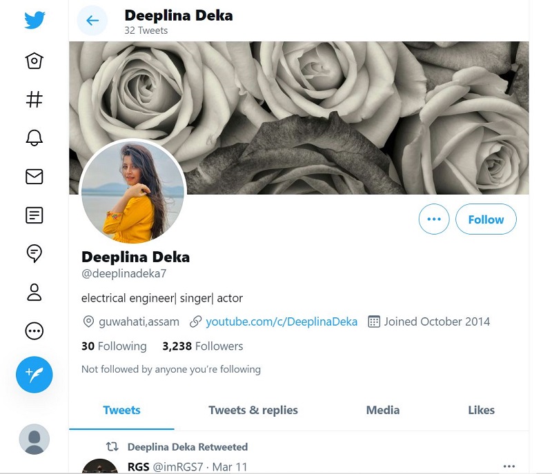 Deeplina Deka Twitter account