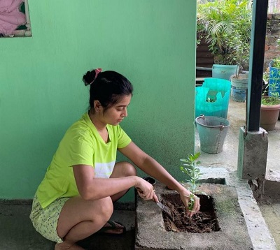Deeplina Deka loves planting