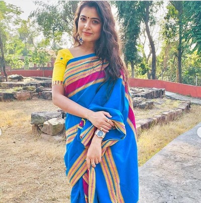 Deeplina Deka wearing Assamese attire