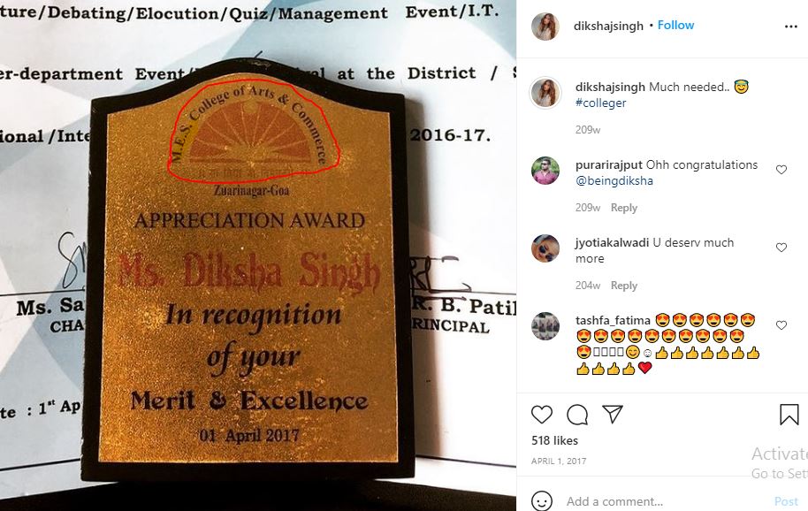 Diksha Singh Wiki, Height, Age, Boyfriend, Family, Biography & More 6 Diksha Singh education