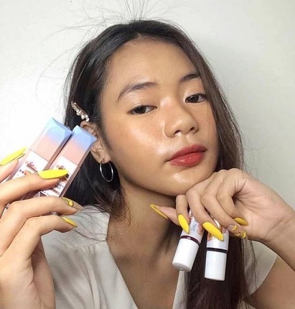 Eya Borja promotes skincare products