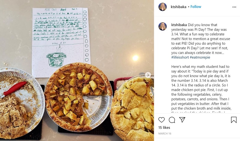 Kelly Tshibaka celebrated Pie day