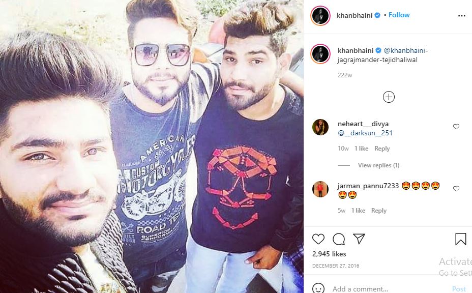 Khan Bhaini first Insta post