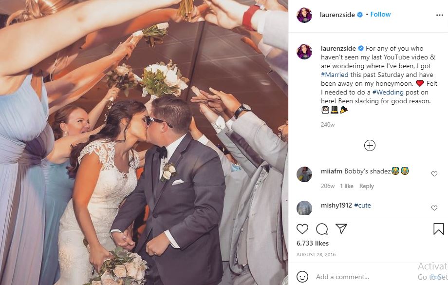 LaurenzSide Wiki, Height, Age, Husband, Family, Biography & More 13 LaurenzSide wedding
