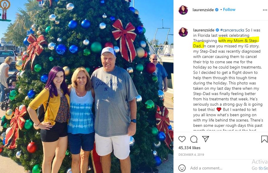LaurenzSide Wiki, Height, Age, Husband, Family, Biography & More 9 LaurenzSide with her mom Shelley and Step-Dad