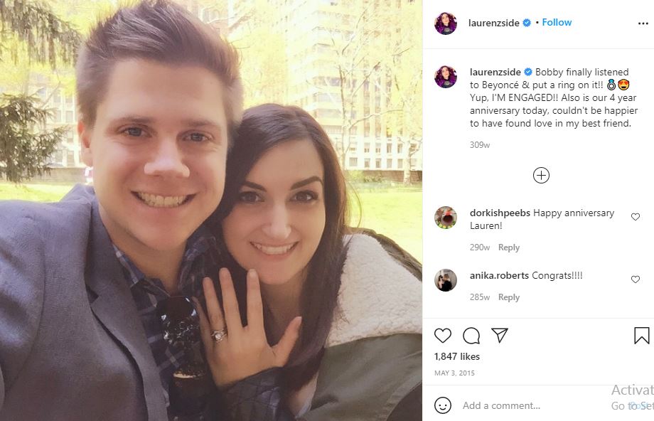 LaurenzSide Wiki, Height, Age, Husband, Family, Biography & More 12 LaurenzSide's engagement