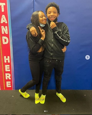 Macei with her boyfriend Mykel.