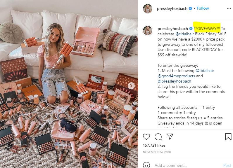 Pressley Hosbach Wiki, Height, Age, Boyfriend, Family, Biography & More 24 Pressley Hosbach make-up giveaway
