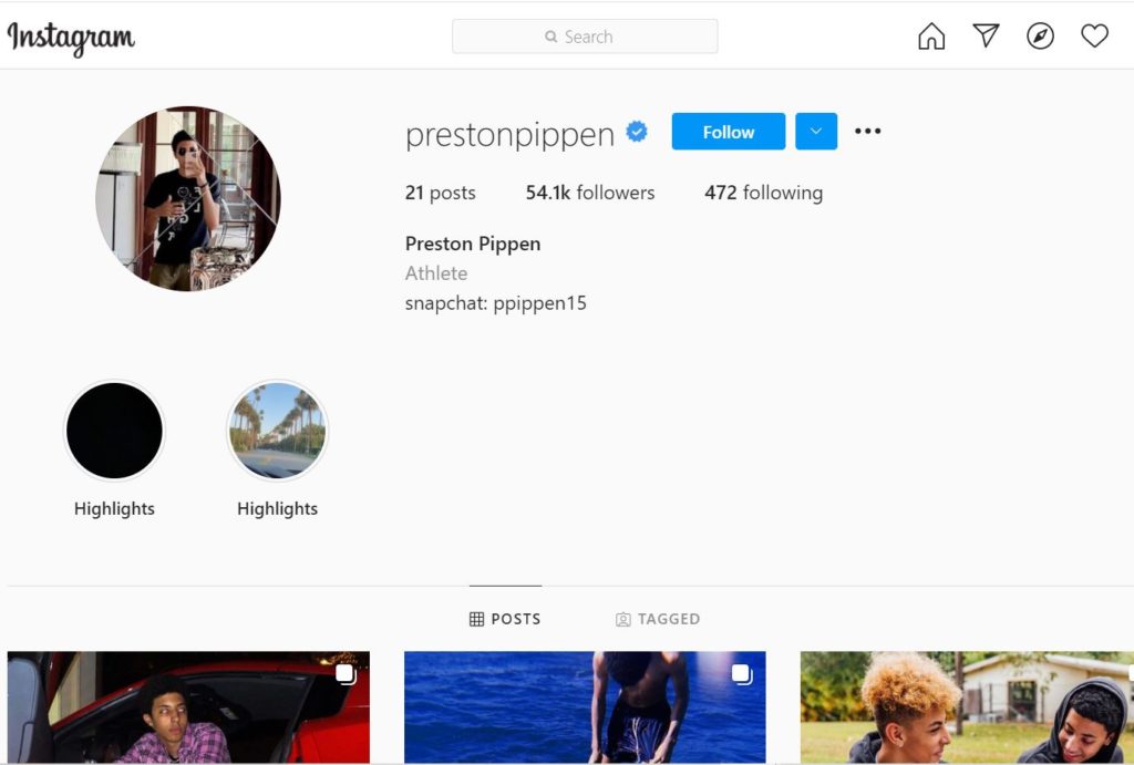 Preston Pippen Wiki (Scottie Pippen's Son) Height, Age, Girlfriend, Family, Biography & More 11 Preston Pippen Instagram account