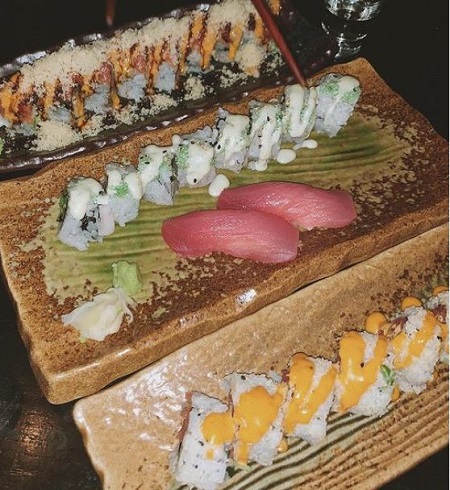Rachael Kirkconnell loves to eat sushi
