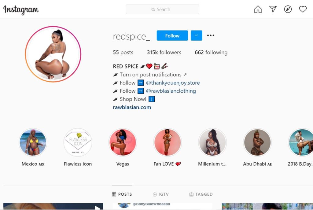 Who is Red Spice? Wiki, Height, Age, Boyfriend, Net worth, Bio & More 13 Red Spice Instagram account