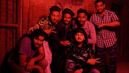 Rock D with his friends