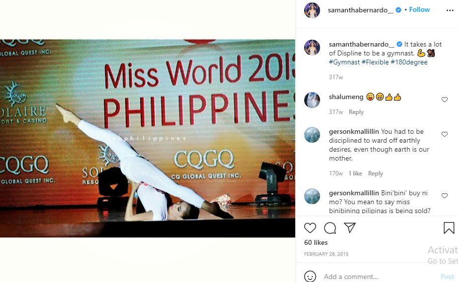 Samantha Bernardo Wiki, Height, Age, Boyfriend, Family, Biography & More 17 Samantha Bernardo gymnast performance at Miss World Philippines