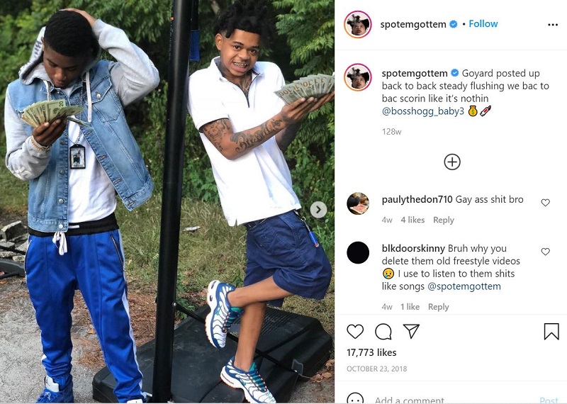 SpotemGottem (Rapper) Wiki | Height, Age, Girlfriend, Family, Biography & More 19 SpotemGottem Instagram debut post