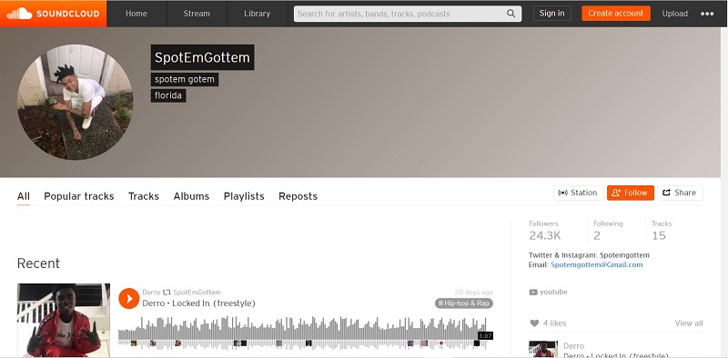 SpotemGottem (Rapper) Wiki | Height, Age, Girlfriend, Family, Biography & More 23 SpotemGottem soundcloud account