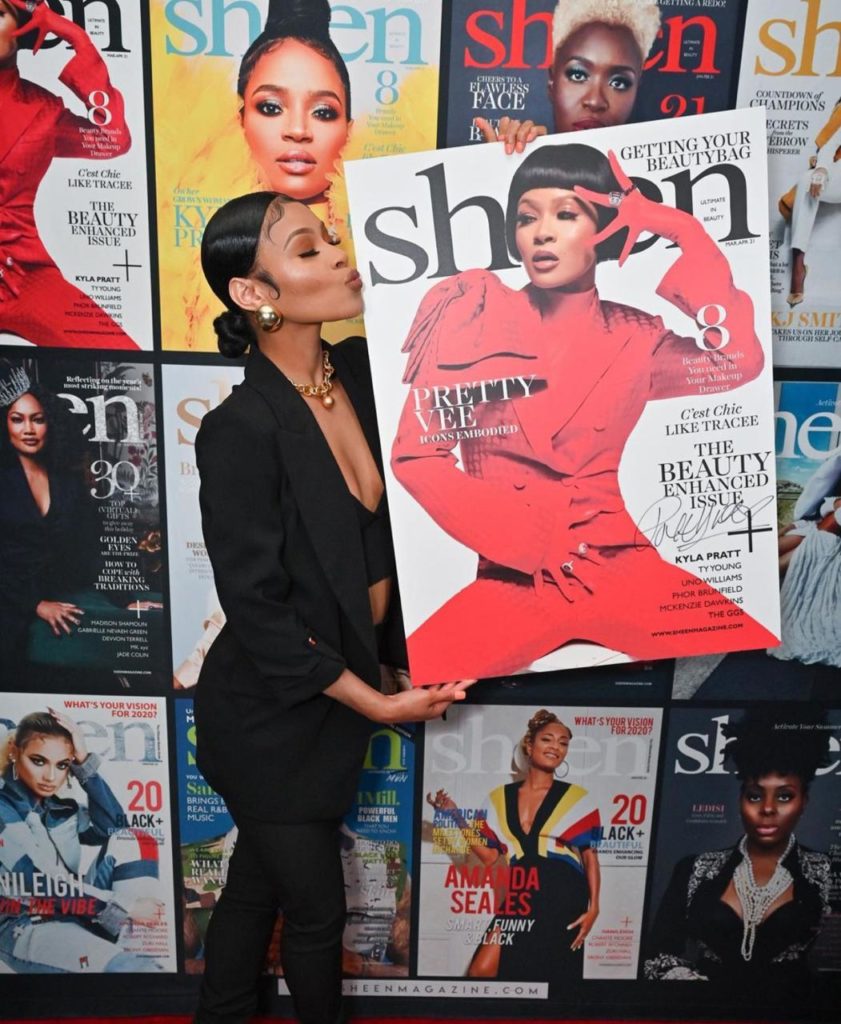 Vena E. was on the cover on 'Sheen Magazine'