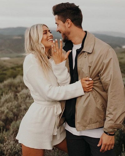 Whitney Simmons Wiki, Height, Age, Husband, Family, Biography & More 21 Whitney Simmons with her partner Stefan showing engagement ring