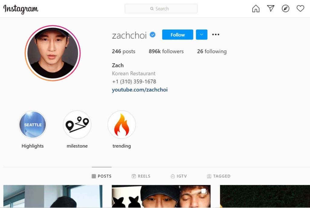 Zach Choi Wiki | Height, Age, Girlfriend, Family, Biography & More 13 Zach Choi Instagram account