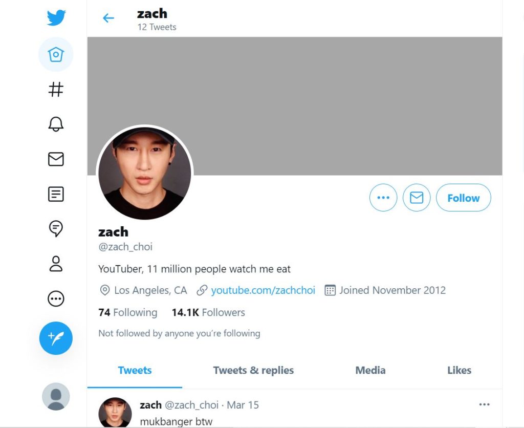 Zach Choi Wiki | Height, Age, Girlfriend, Family, Biography & More 21 Zach Choi Twitter account