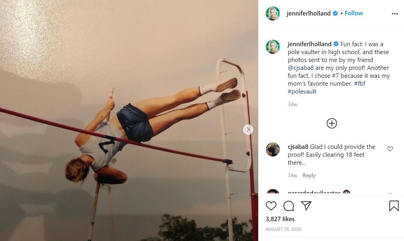 Who is Jennifer Holland? Wiki, Age, Husband, Height, Family, Bio & More 20 Jennifer Holland was a Pole Vaulter during her High School days