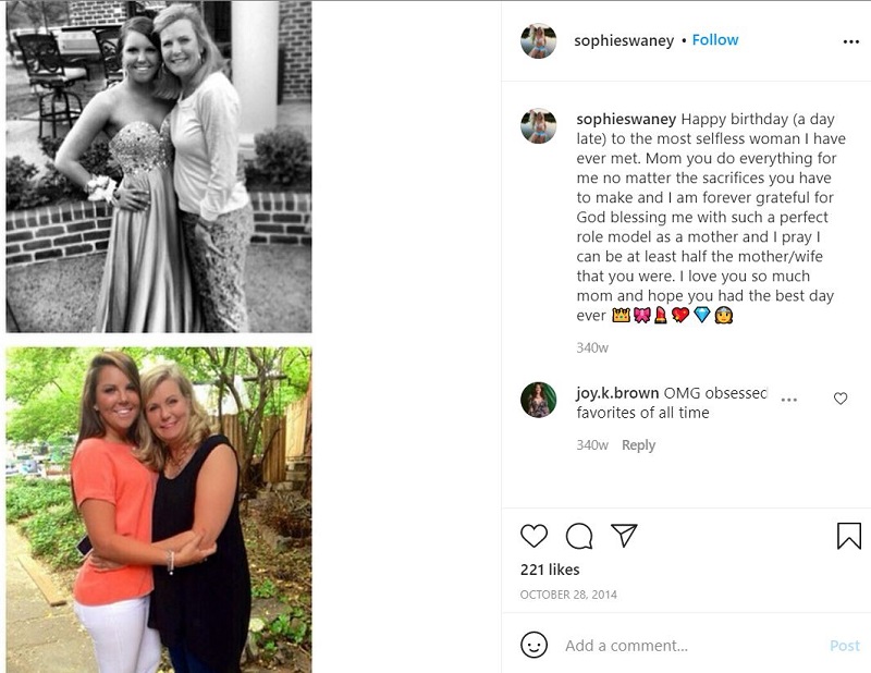 Sophie Swaney Wiki, Height, Age, Boyfriend, Family, Biography & More 10 Sophie Swaney paid tribute to her mother Grace Swaney on her birthday