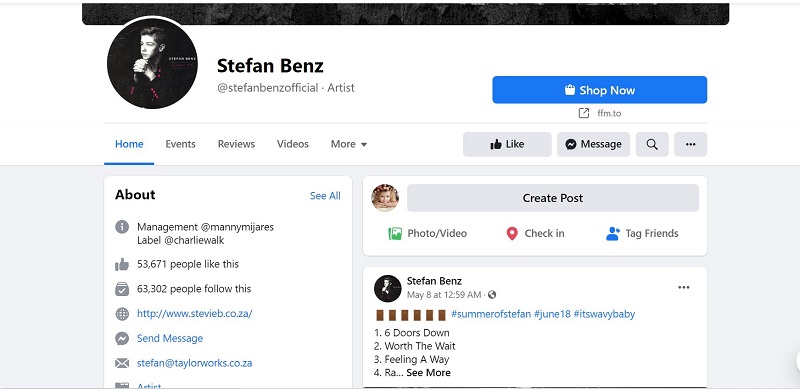 Stefan Benz Wiki: Height, Age, Girlfriend, Family, Biography & More 12 Stefan Benz's Facebook account