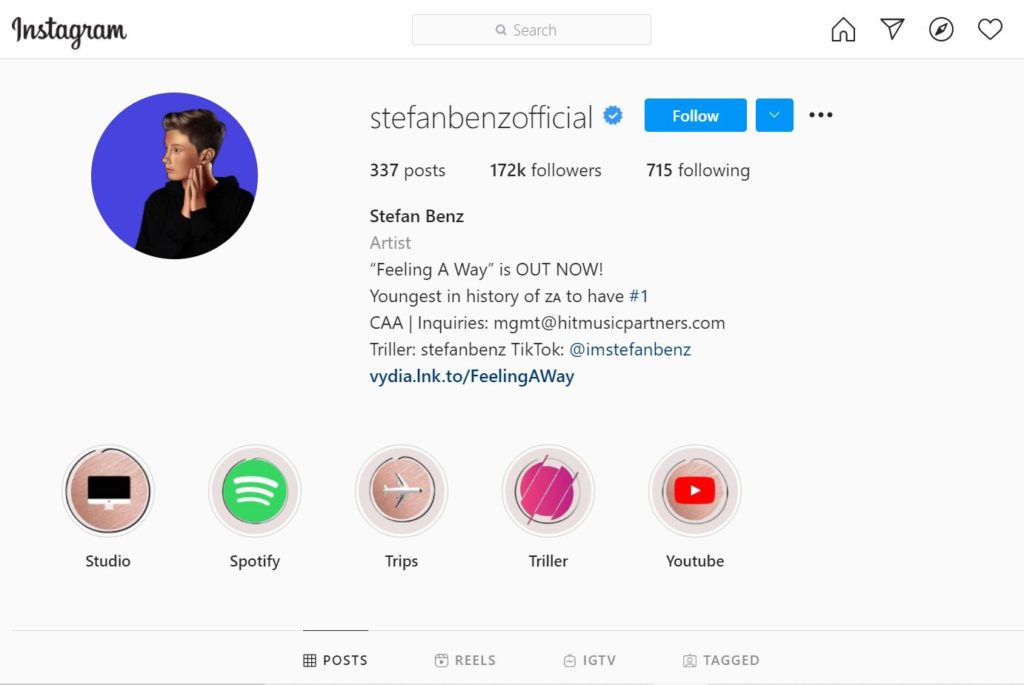 Stefan Benz Wiki: Height, Age, Girlfriend, Family, Biography & More 8 Stefan Benz's Instagram account