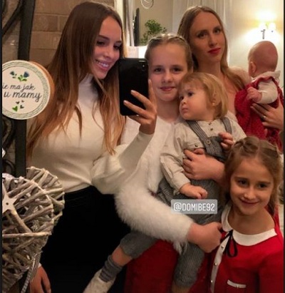 Veronica Bielik with her siblings