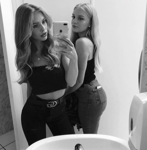 Breit with her friend Hanna