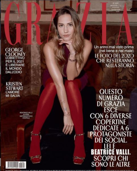 Beatrice Valli appeared in the cover page of Grazia Magazine