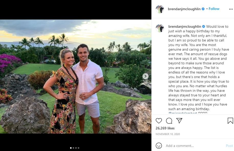 Who is Brendan McLoughlin? Wiki, Biography & Facts About Miranda Lambert's Husband 7 Brendan celebrated his wife s birthday on 10 November 2020.