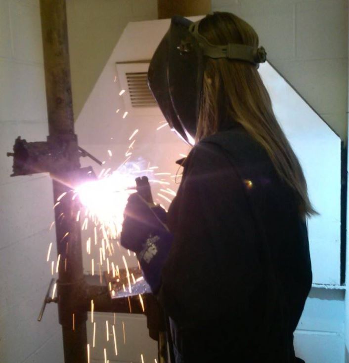 Kylen Schulte worked of welding