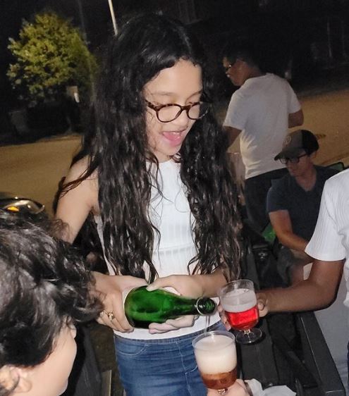 Sirena Gulamgaus with her cast friends