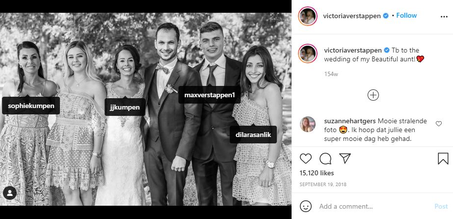 Who is Victoria Jane Verstappen? Wiki, Biography & Facts About Max Verstappen's Sister 15 Victoria Jane Verstappen at her aunt wedding