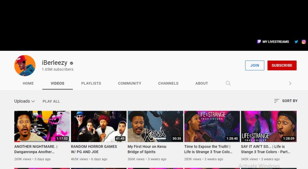 Berleezy's second YouTube channel