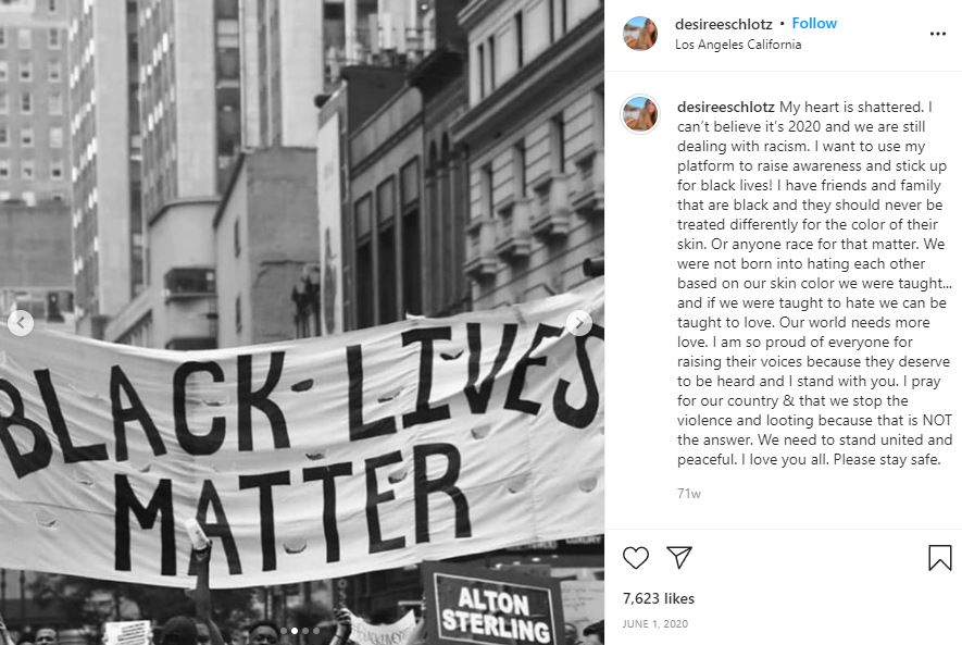 Desiree Schlotz Wiki: Birthday, Height, Net worth, Age, Boyfriend, Parents, Ethnicity & More 13 Desiree Schlotz supported the Black Lives Matter Protest