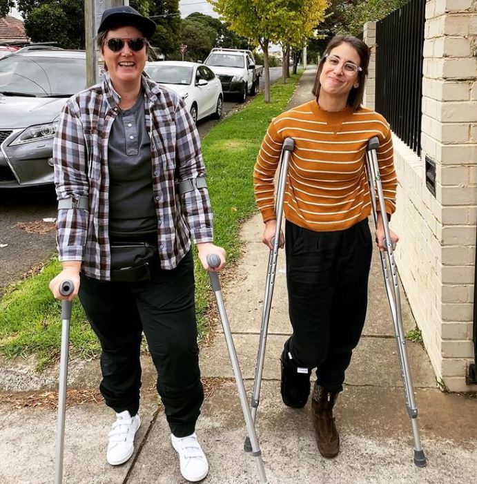 Jenney Shamash with her wife Hannah Gadsby