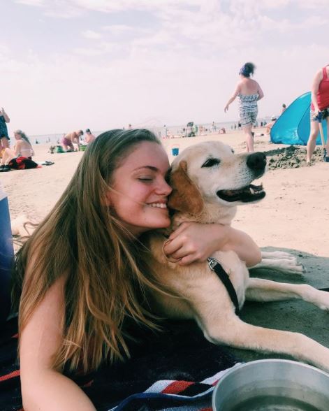 Jenny Richardson with her pet dog