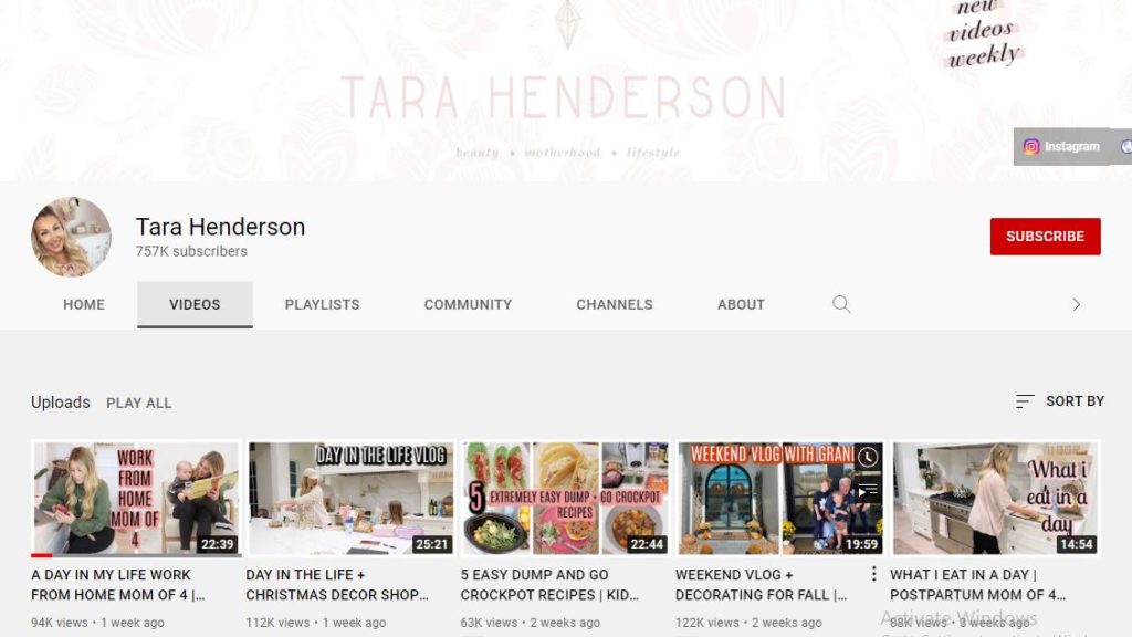 Tara Henderson Wiki, Biography, Net worth, Age, Husband, Children, Family, Ethnicity, Height & More 8 Tara Henderson's YouTube channel