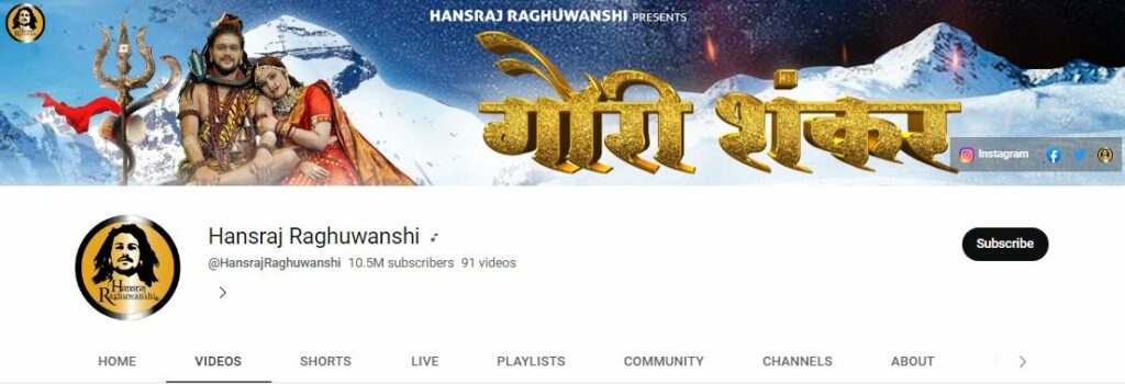 Hansraj's Youtube channel