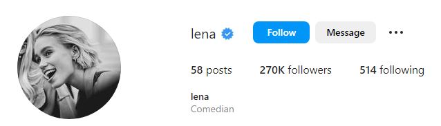 Lena Mantler Wiki, Age, Sexuality, Height, Partner, Family, Net worth, Biography & More 9 Lena's Instagram account