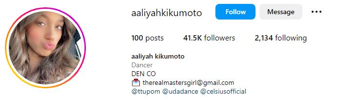 Aaliyah Kikumoto Wiki (Viral Masters Girl) Age, Biography, Family, Instagram & Profiles 15 Aaliyah's Instagram account